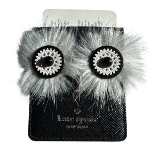 Kate Spade - Penguin Phone Sticker Pocket, Black and Gray, NWOT